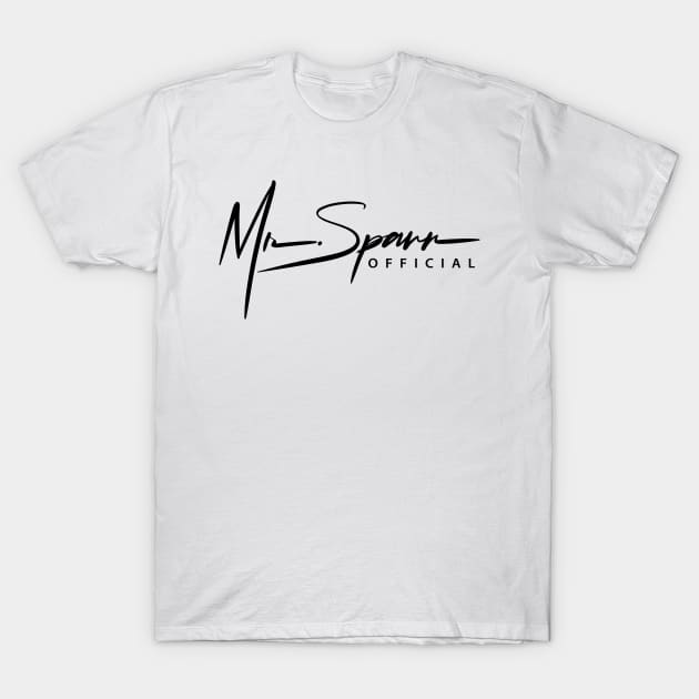 Mr. Spann Black T-Shirt by TheSpannReportPodcastNetwork